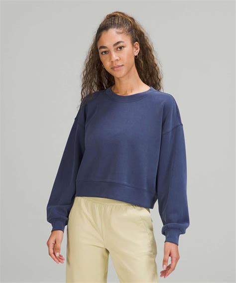 lululemon perfectly oversized cropped crew.